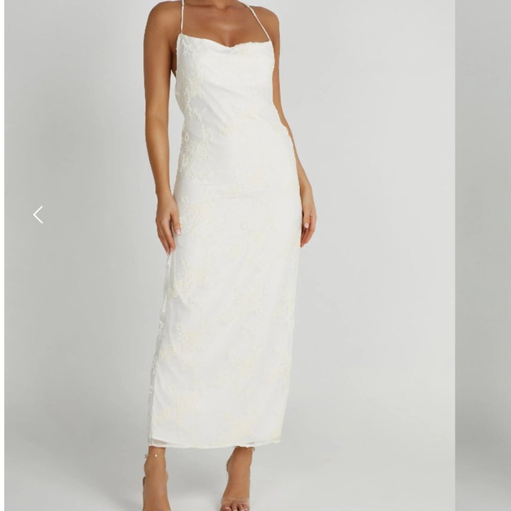 MESHKI Erika Burnout Velvet Maxi Dress